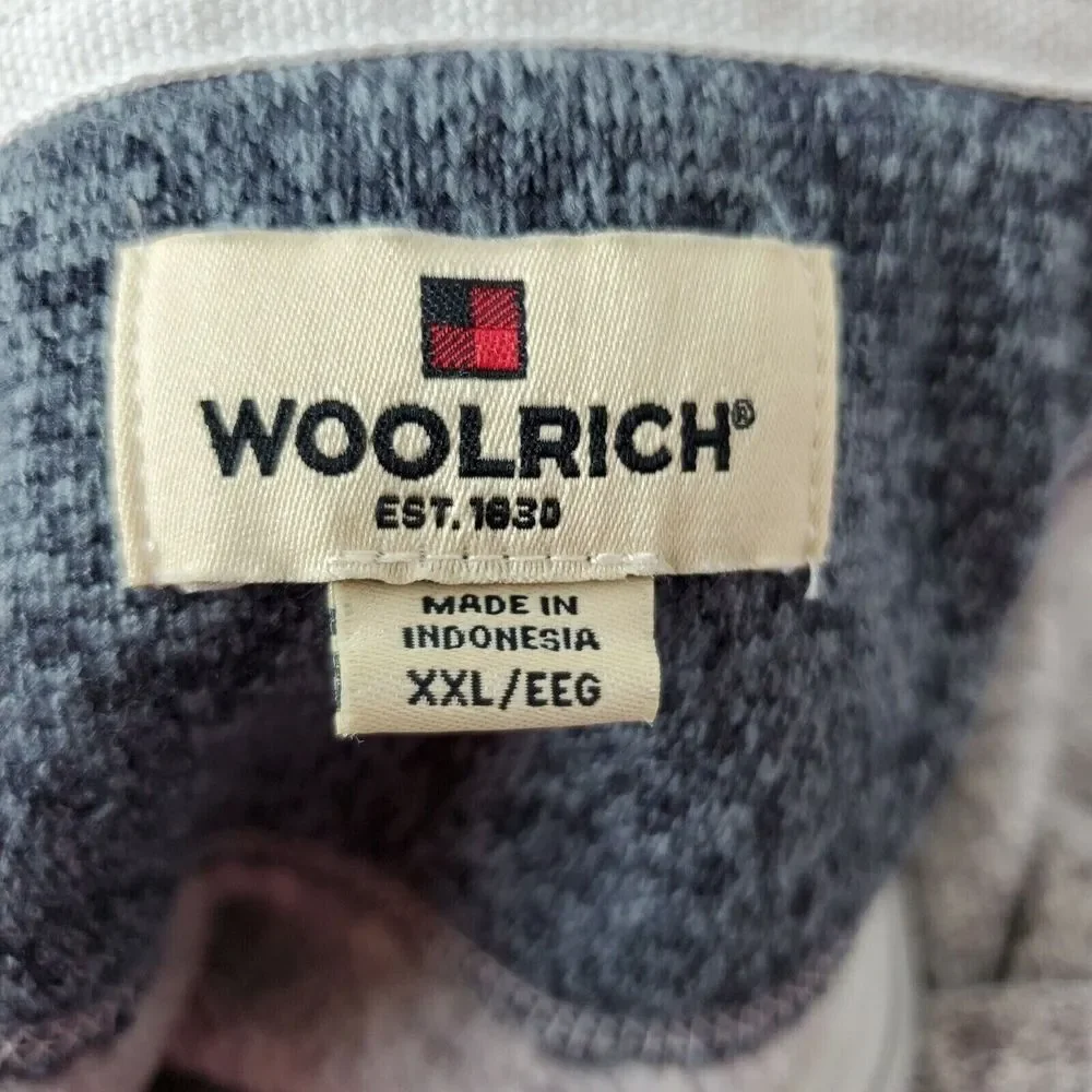 Woolrich Men's Gray Fleece Pullover Sweater Size XXL‎ Cotton